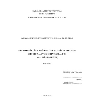 PAGRINDINĖS UŽSIENIEČIŲ TEISĖS, LAISVĖS IR PAREIGOS VIEŠOJO VALDYMO SRITYJE