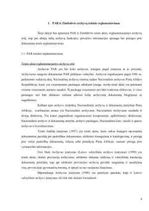 PAR IR ZIMBABVĖS ARCHYVŲ TEISINIO REGLAMENTAVIMO PALYGINIMAS. Paveikslėlis 4