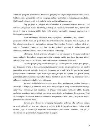 PAR IR ZIMBABVĖS ARCHYVŲ TEISINIO REGLAMENTAVIMO PALYGINIMAS. Paveikslėlis 8