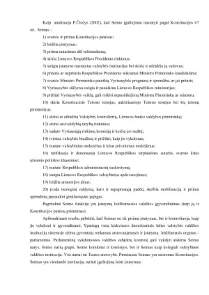 PILIETYBĖ. REFERENDUMAS. RINKIMŲ PAGRINDAI. SEIMAS STRUKTŪRA IR ĮGALIOJIMAI. PREZIDENTAS IR JO ĮGALIOJIMAI. SAVIVALDYBĖS TARYBA, JOS STRUKTŪRA IR ĮGALIOJIMAI. Paveikslėlis 6