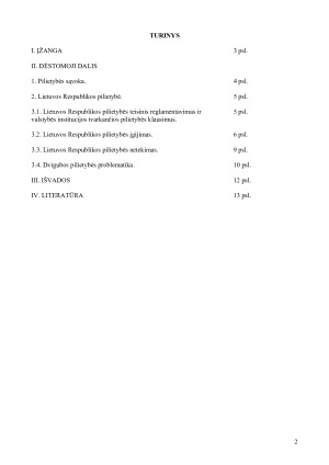 PILIETYBĖS INSTITUTAS LIETUVOS KONSTITUCINĖJE TEISĖJE. Paveikslėlis 2