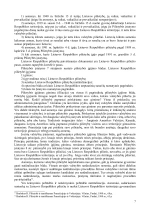 PILIETYBĖS INSTITUTAS LIETUVOS KONSTITUCINĖJE TEISĖJE. Paveikslėlis 7