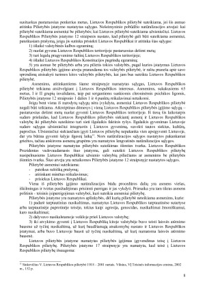 PILIETYBĖS INSTITUTAS LIETUVOS KONSTITUCINĖJE TEISĖJE. Paveikslėlis 8