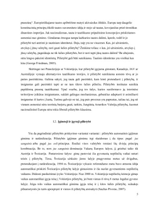 PILIETYBĖS INSTITUTO EUROPOJE SUSIFORMAVIMAS. Paveikslėlis 5