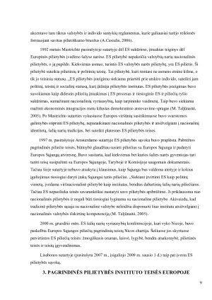 PILIETYBĖS INSTITUTO EUROPOJE SUSIFORMAVIMAS. Paveikslėlis 9