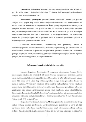 ASMENS KONSTITUCINIŲ TEISIŲ IR LAISVIŲ GARANTIJOS IR JŲ GYNIMAS. Paveikslėlis 5