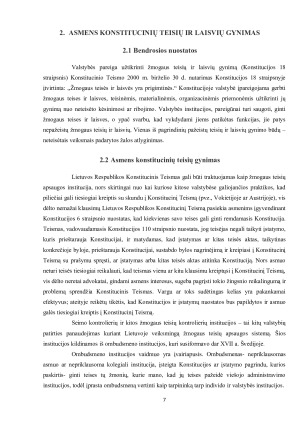 ASMENS KONSTITUCINIŲ TEISIŲ IR LAISVIŲ GARANTIJOS IR JŲ GYNIMAS. Paveikslėlis 7
