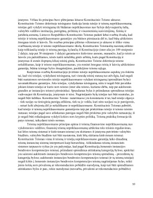 Teismų, kaip teįsiminę valdžią vykdančios institucijos, nepriklausomumo samprata pagal LR Konstituciją ir Konstitucinio teismo jurisprudenciją. Paveikslėlis 10