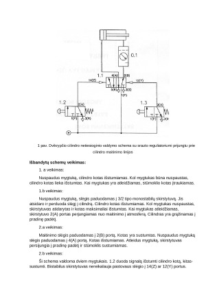 Pneumatinių cilindrų valdymas. Paveikslėlis 3