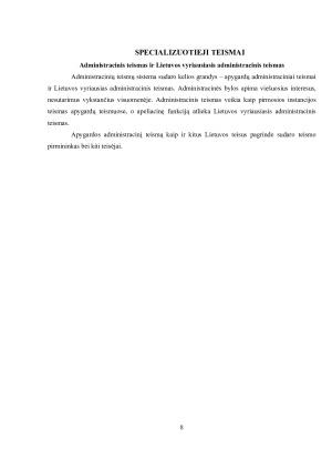 LIETUVOS RESPUBLIKOS TEISMŲ SISTEMA. Paveikslėlis 8