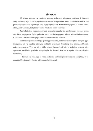 LIETUVOS RESPUBLIKOS TEISMŲ SISTEMA. Paveikslėlis 9