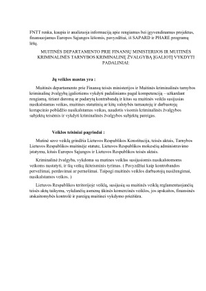 Kriminalinės žvalgybos subjektų struktūrinių padalinių, atliekančių kriminalinę žvalgybą, veiklos teisiniai pagrindai. Paveikslėlis 10