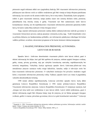 MASINIŲ INFORMACIJOS PRIEMONIŲ ĮSTATYMINIS REGULIAVIMAS LIETUVOJE IR RUSIJOJE. Paveikslėlis 5