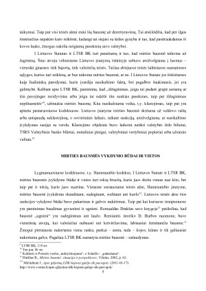 MIRTIES BAUSMĖ NUSIKALTIMŲ RŪŠYS, (UŽ KURIUOS JI TAIKOMA), VYKDYMO BŪDAI, VIETOS IR T.T.. Paveikslėlis 5