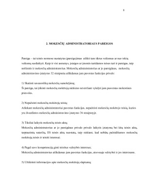 Mokesčių administratoriaus teisės ir pareigos. Paveikslėlis 8