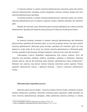 Mokestiniai ginčai ir jų nagrinėjimo tvarka. Paveikslėlis 10