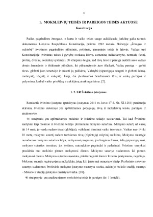 MOKSLEIVIŲ PAREIGOS PAGAL LR TEISĖS NORMINIUS AKTUS IR JŲ ĮGYVENDINIMO PROBLEMOS. Paveikslėlis 4