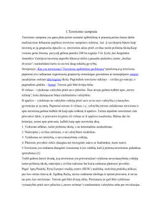 KOVOS SU TERORIZMU DERINIMAS TARPTAUTINĖJE POLITIKOJE. Paveikslėlis 4