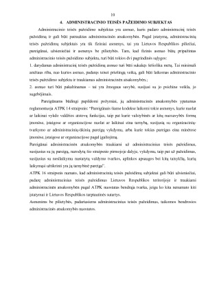 ADMINISTRACINĖS TEISĖS PAŽEIDIMO SUDĖTIS. Paveikslėlis 10