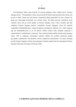 EUROPOS SĄJUNGOS IŠORINĖS SIENOS. Paveikslėlis 2