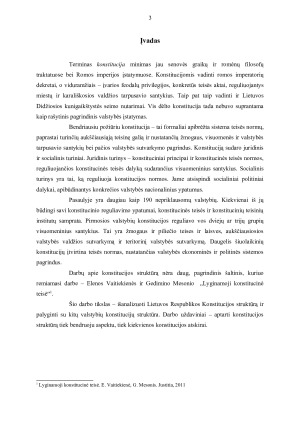 LIETUVOS RESPUBLIKOS KONSTITUCIJOS STRUKTŪRA. Paveikslėlis 3