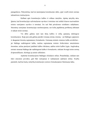 LIETUVOS RESPUBLIKOS KONSTITUCIJOS STRUKTŪRA. Paveikslėlis 6