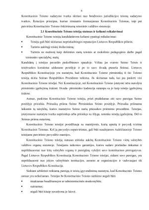 LIETUVOS RESPUBLIKOS KONSTITUCINIO TEISMO SUDĖTIS IR SUDARYMO TVARKA. Paveikslėlis 7