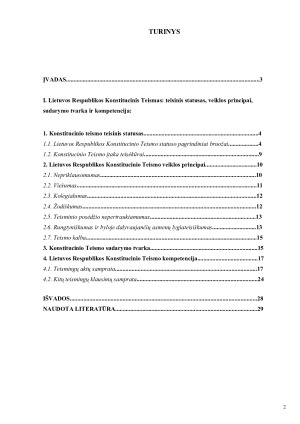 Lietuvos Respublikos Konstitucinis Teismas. Teisinis statusas, veiklos principai, sudarymo tvarka ir kompetencija. Paveikslėlis 2