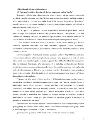 Lietuvos Respublikos Konstitucinis Teismas. Teisinis statusas, veiklos principai, sudarymo tvarka ir kompetencija. Paveikslėlis 4