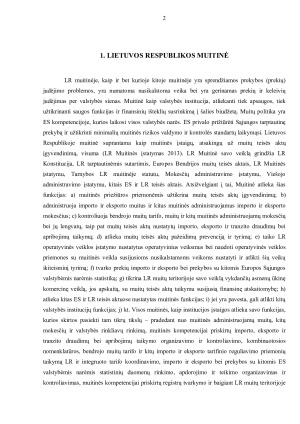 Lietuvos Respublikos muitinė ir tranzito sistemos (2). Paveikslėlis 2