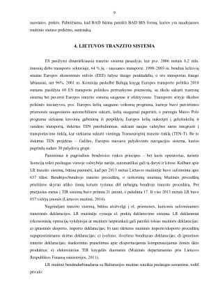 Lietuvos Respublikos muitinė ir tranzito sistemos (2). Paveikslėlis 9
