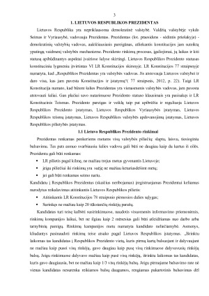 LIETUVOS RESPUBLIKOS PREZIDENTO FUNKCIJOS IR IŠSKIRTINIS TEISINIS STATUSAS. Paveikslėlis 4