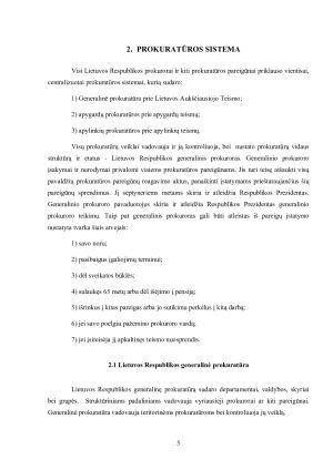 Lietuvos Respublikos prokuratūros sistema. Paveikslėlis 5