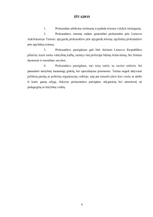 Lietuvos Respublikos prokuratūros sistema. Paveikslėlis 8