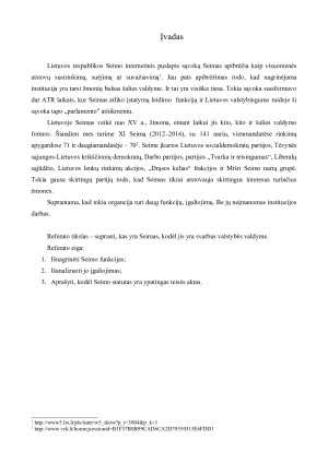 Lietuvos Respublikos Seimo funkcijos ir įgaliojimai. Seimo statutas kaip ypatingas teisės aktas. Paveikslėlis 3