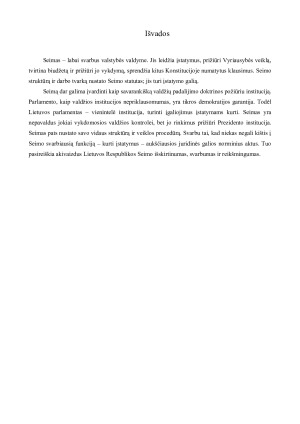 Lietuvos Respublikos Seimo funkcijos ir įgaliojimai. Seimo statutas kaip ypatingas teisės aktas. Paveikslėlis 8