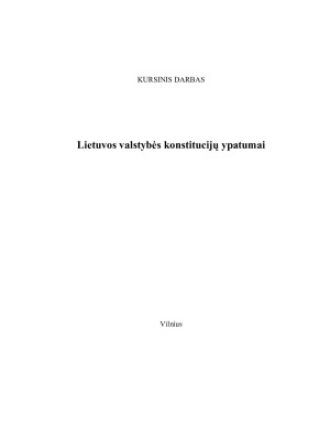 Lietuvos valstybės konstitucijų ypatumai