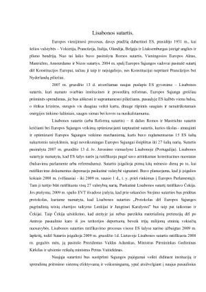 LISABONOS SUTARTIS. PALYGINIMAS SU EUROPOS SĄJUNGOS KONSTITUCIJA. NAUJOVĖS. REIKŠMĖ. Paveikslėlis 2