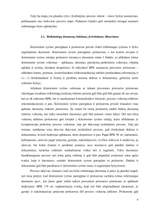 ĮRODINĖJIMO ETAPAI BAUDŽIAMAJAME PROCESE. Paveikslėlis 6