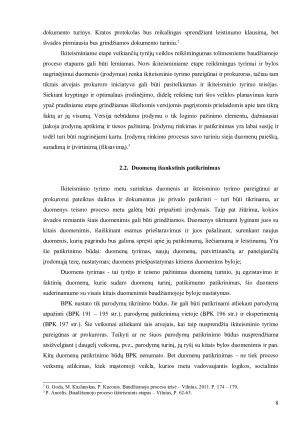ĮRODINĖJIMO ETAPAI BAUDŽIAMAJAME PROCESE. Paveikslėlis 8