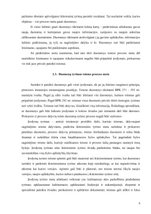 ĮRODINĖJIMO ETAPAI BAUDŽIAMAJAME PROCESE. Paveikslėlis 9