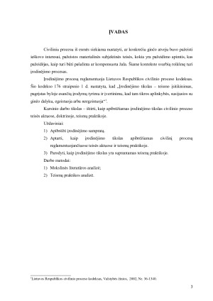 ĮRODINĖJIMO TIKSLAS CIVILINIAME PROCESE. Paveikslėlis 3
