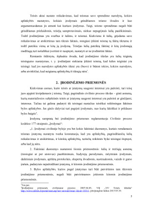 ĮRODINĖJIMO TIKSLAS CIVILINIAME PROCESE. Paveikslėlis 5