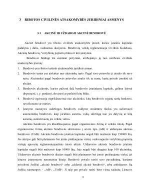 Juridinių asmenų klasifikacija pagal civilinės atsakomybės ribas. Paveikslėlis 3
