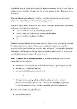 FINANSINĖ, ADMINISTRACINĖ IR BAUDŽIAMOJI ATSAKOMYBĖ UŽ MOKESČIŲ ĮSTATYMŲ PAŽEIDIMUS. Paveikslėlis 4