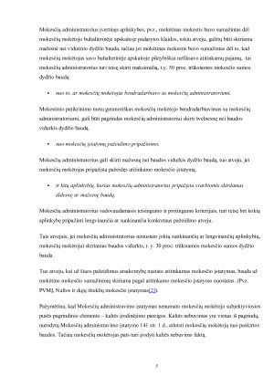 FINANSINĖ, ADMINISTRACINĖ IR BAUDŽIAMOJI ATSAKOMYBĖ UŽ MOKESČIŲ ĮSTATYMŲ PAŽEIDIMUS. Paveikslėlis 5