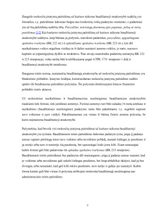 FINANSINĖ, ADMINISTRACINĖ IR BAUDŽIAMOJI ATSAKOMYBĖ UŽ MOKESČIŲ ĮSTATYMŲ PAŽEIDIMUS. Paveikslėlis 9
