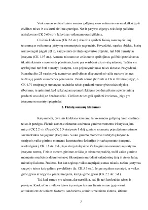 FIZINIAI ASMENYS, JŲ TEISNUMAS IR VEIKSNUMAS. Paveikslėlis 5