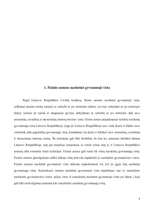 FIZINIO ASMENS GYVENAMOSIOS VIETOS SAMPRATA. Paveikslėlis 4