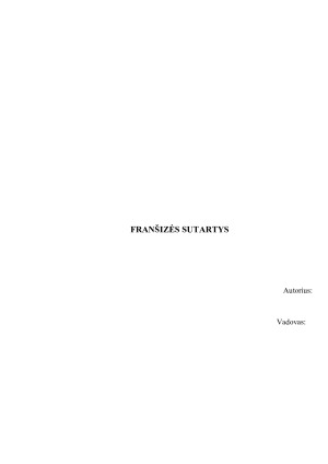 FRANŠIZĖS SUTARTYS